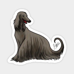 Afghan Hound Black Magnet