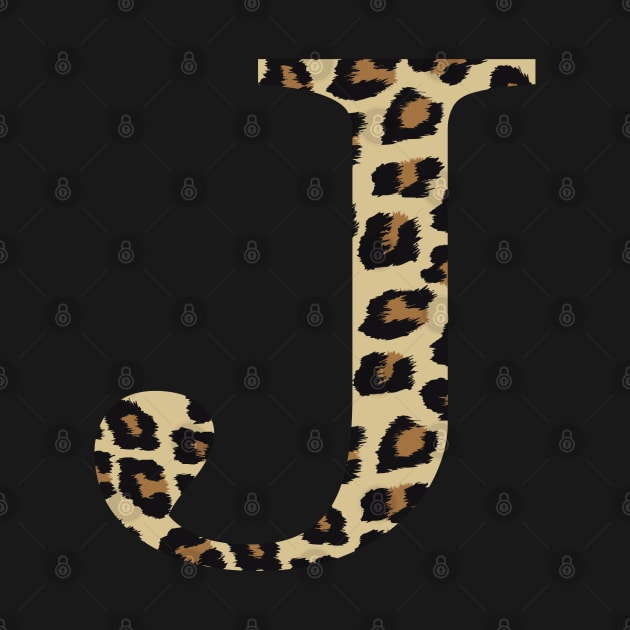 Letter J Leopard Cheetah Monogram Initial by squeakyricardo