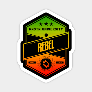 Rasta University Rebel Good Vibes Rasta Colors Reggae Magnet