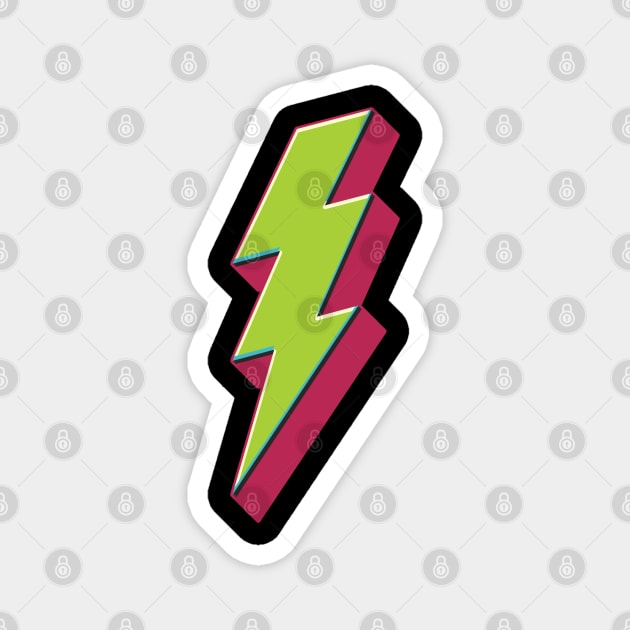 Green Lightning Bolt Magnet by McNutt