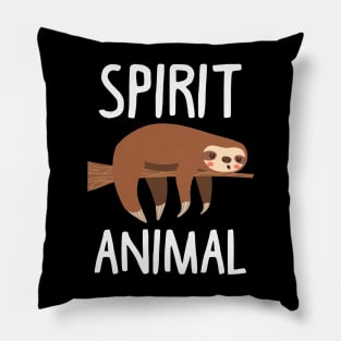 Sloth Is My Spirit Animal. Funny Sloth Shirt. Pillow