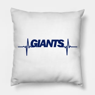 Giants heartbeat blue Pillow