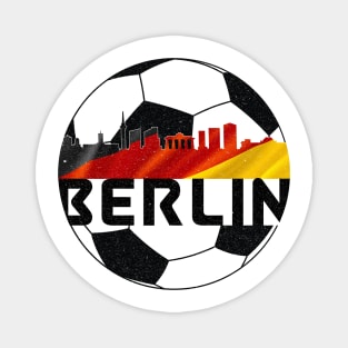 Berlin Germany Euro 2024 football—Black text Magnet