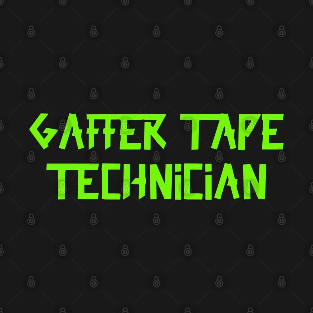 Gaffer tape technician Green Tape by sapphire seaside studio