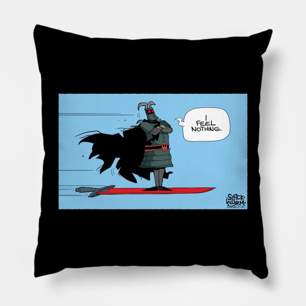 Lord Edgegod feels nothing Pillow by Slack Wyrm