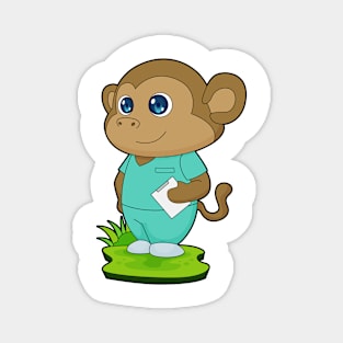 Monkey Nurse Note Magnet