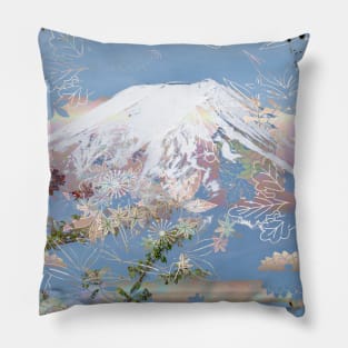 Japan Mount Fuji Cherry Blossom Sakura Collage Art 89 Pillow