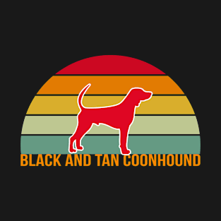 Black and Tan Coonhound Vintage Silhouette T-Shirt