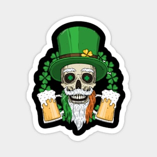 skull irish drinking team Magnet