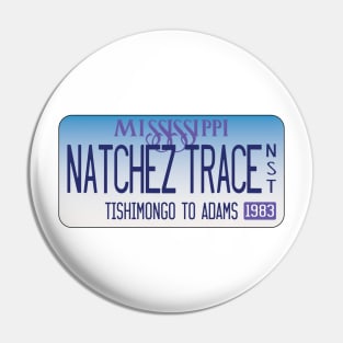 Natchez Trace National Scenic Trail, Mississippi license plate Pin