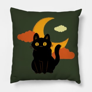 Funny Halloween Kitty Pillow