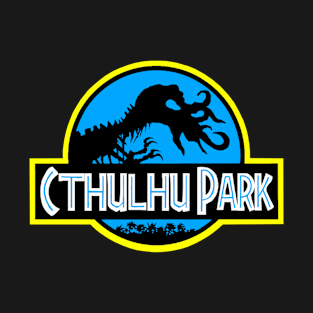 Cthulhu Park - Retro 90s Movie Parody (Blue Variant) T-Shirt