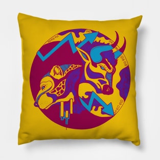 Triad Bull and Bear Pillow