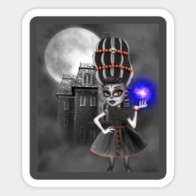 Fairy and magic ball - Fantasy Illustration - Sticker