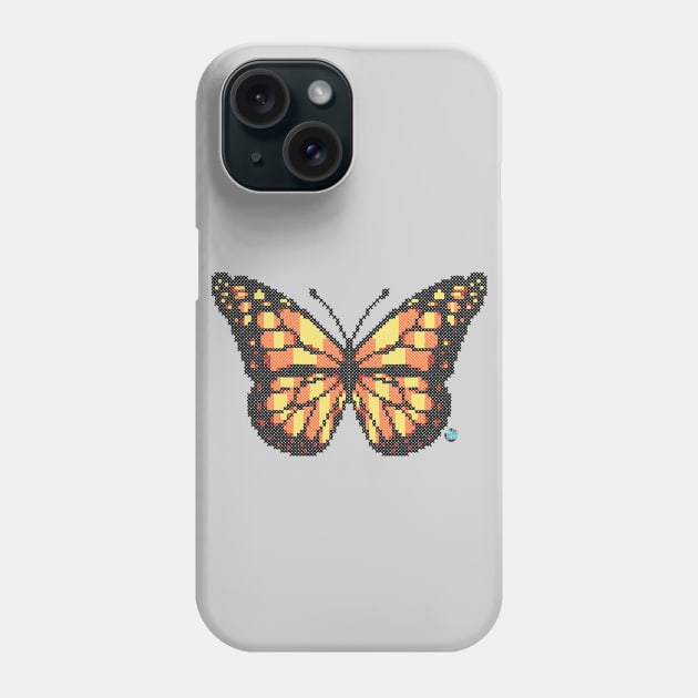 Butterfly Cross Stitch Phone Case by ColorMix Studios