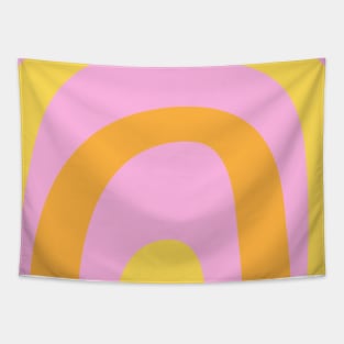 Boho orange and yellow rainbow pattern Tapestry