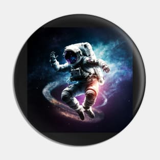 Astronaut dancing in space Pin