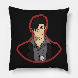 Nicholas Brown Sticker Pillow