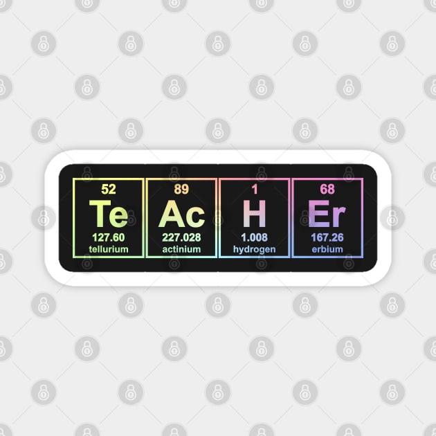 Science Teacher Chemical Elements Magnet by ScienceCorner