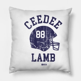 CeeDee Lamb Dallas Helmet Font Pillow