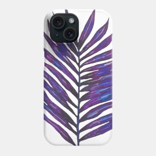 Violet tropical leaf Phone Case