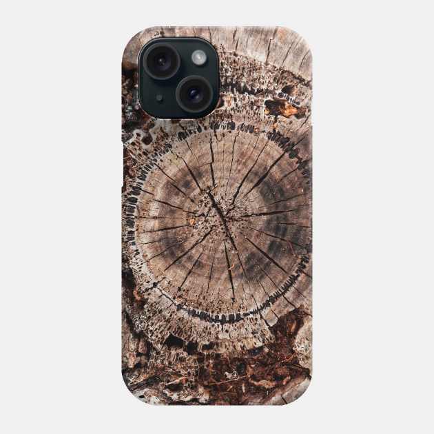 Spiral Inner Tree Rings Eroding Phone Case by textural