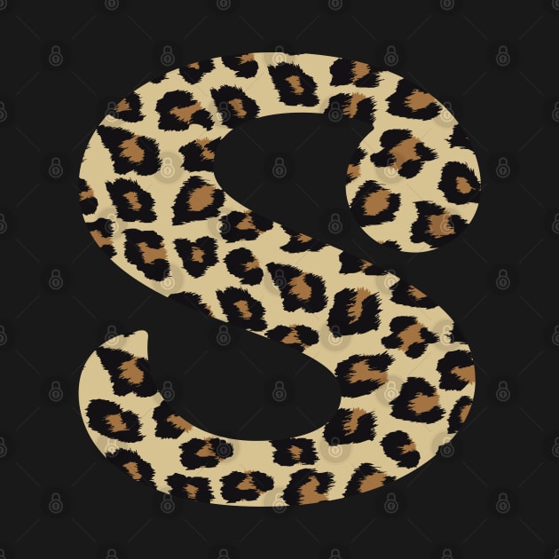 Letter S Leopard Cheetah Monogram Initial by squeakyricardo