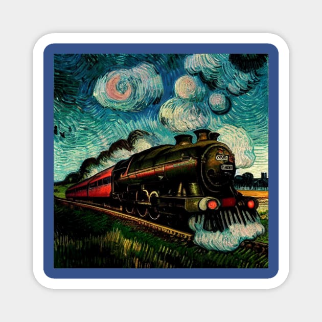 Starry Night Wizarding Express Train Magnet by Grassroots Green