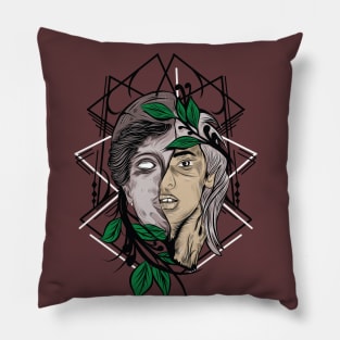 roman face vector design cool Pillow