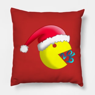 pacman on christmas Pillow