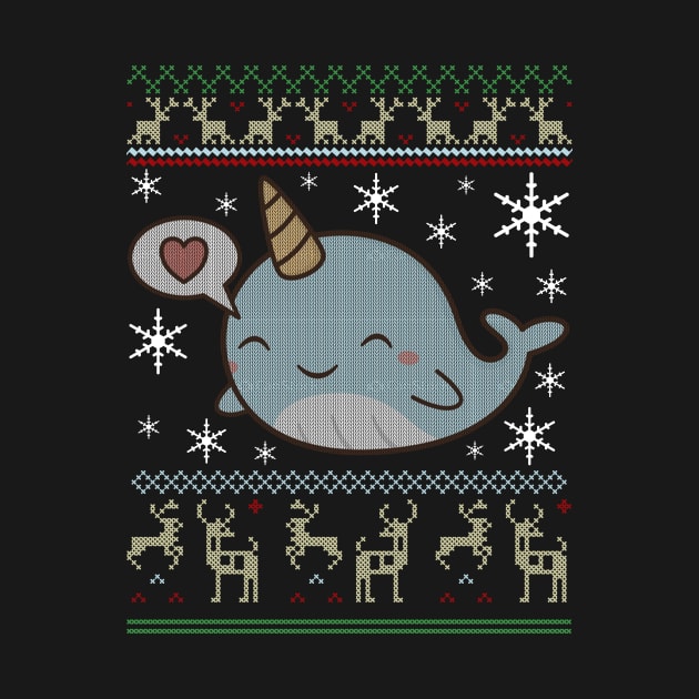 Christmas Ugly Sweater Narwhal Shirt Gift Decorations by Danielsmfbb