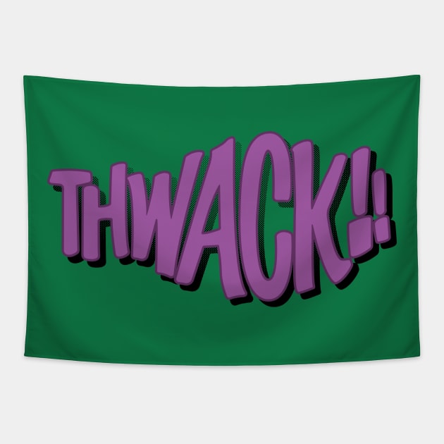 THWACK!! Fighting Sounds Tapestry by deancoledesign