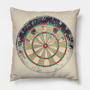 Distressed dartboard Pillow