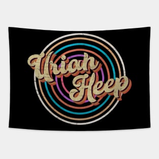 vintage circle line color Uriah Heep Tapestry