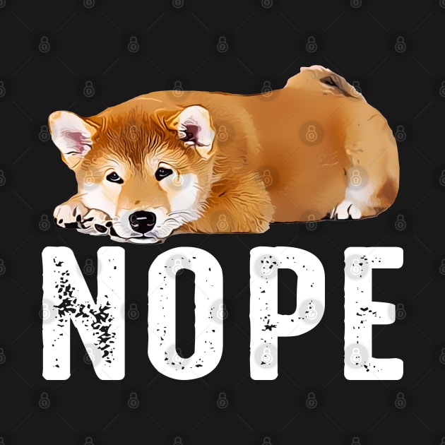 Floofy Fox Shiba NOPE Dreams, Tee Trendsetter for Dog Lovers by Chocolate Candies