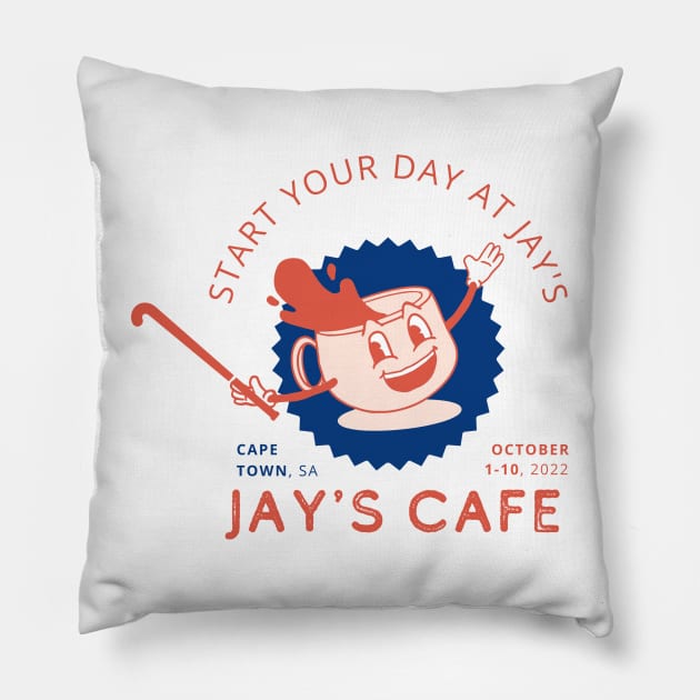 Jays Cafe Dark Pillow by Psilab