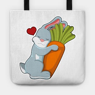 Rabbit with Carrot & Heart Tote