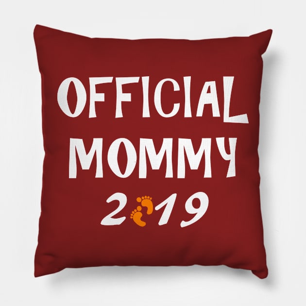Promoted To Mommy 2019 Official Mommy Pillow by TeeArts