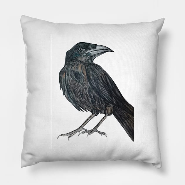 Raven Pillow by asiddesign