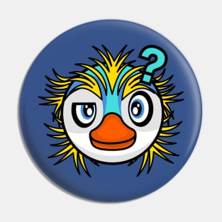 Confused Super Penguin Pin