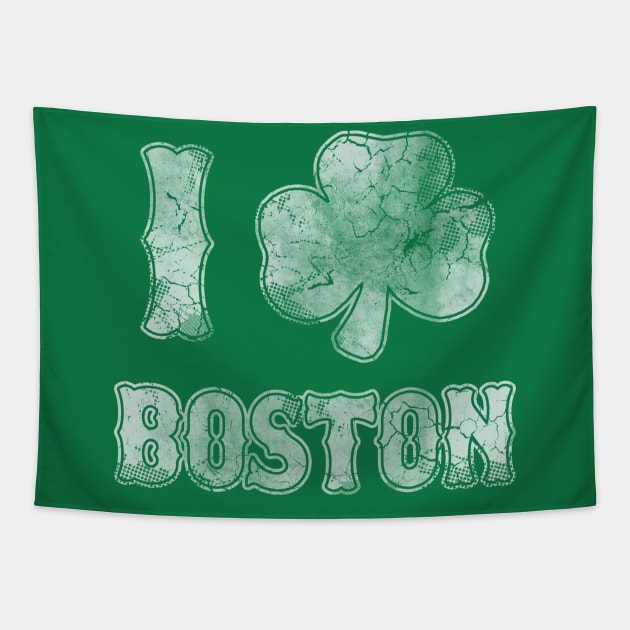 Irish Shamrock Boston St Patrick's Day Tapestry by E