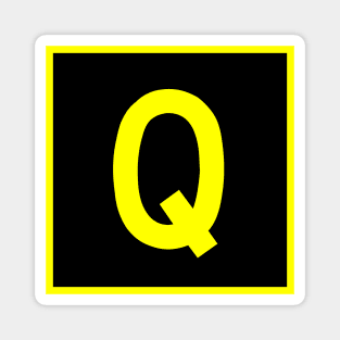 Q - Quebec - FAA taxiway sign, phonetic alphabet Magnet