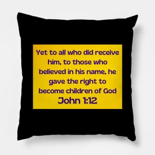 Bible Verse John 1:12 Pillow