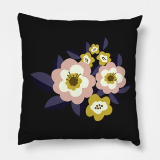 Boho Hippie Flowers Pillow