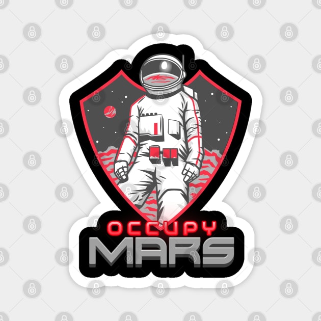 Occupy Mars Astronaut Magnet by E.S. Creative