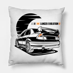 Lancer Evolution V - Black Print Pillow