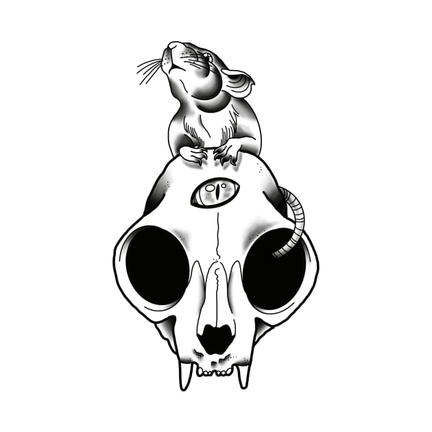 Mouse skull by Borapronobis