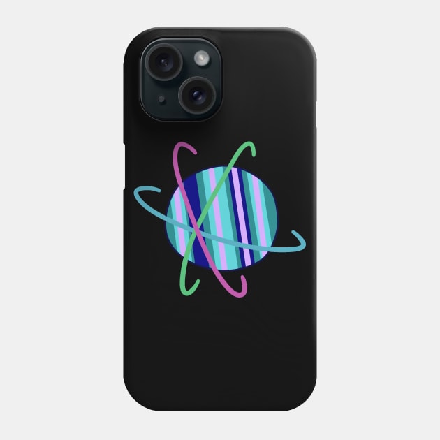 Striped Ring Planet Phone Case by saradaboru