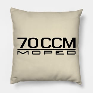 70cc Moped Emblem (Black) Pillow