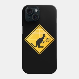 tennis Kangaroo player play in australien signal Phone Case